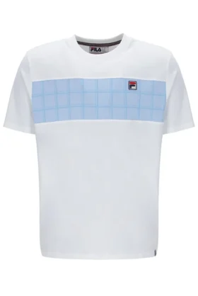 Camiseta blanca Mano con paneles cosidos