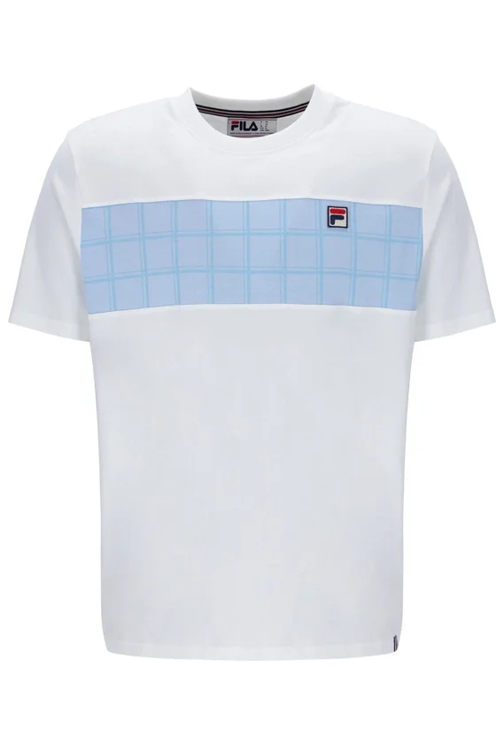 Camiseta blanca Mano con paneles cosidos