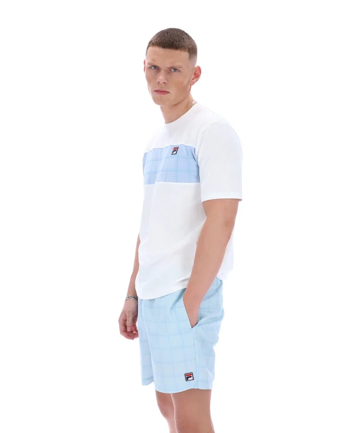 Camiseta blanca Mano con paneles cosidos
