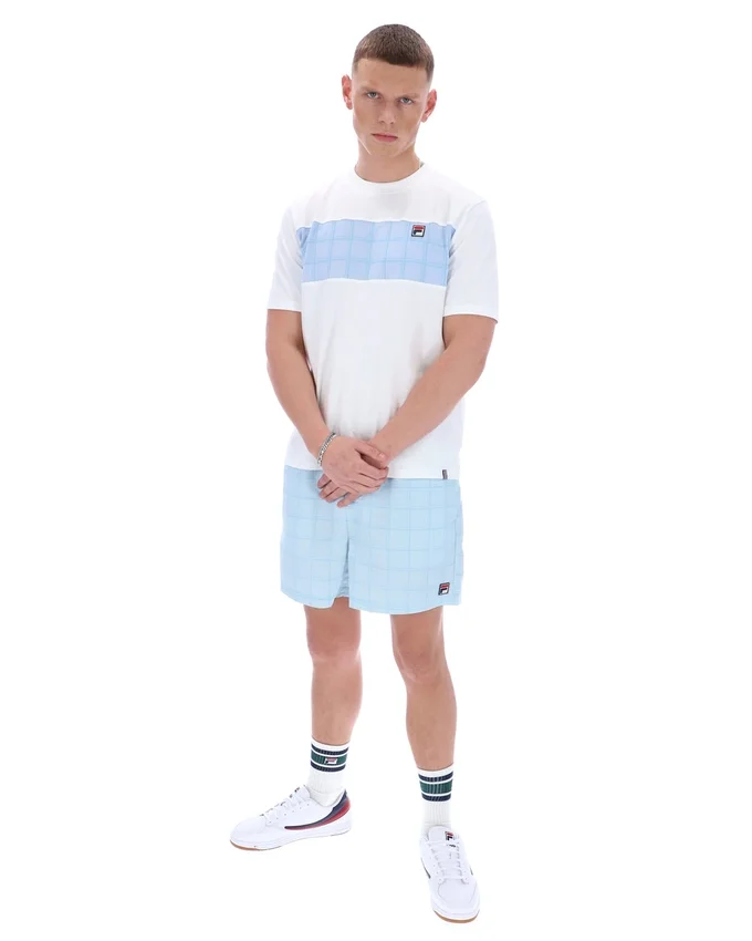 Camiseta blanca Mano con paneles cosidos