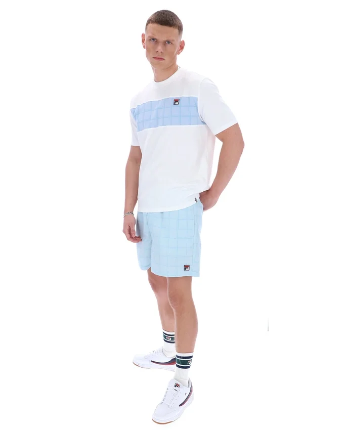 Camiseta blanca Mano con paneles cosidos