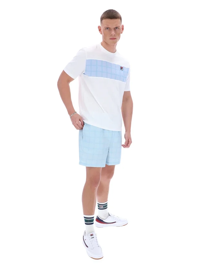 Camiseta blanca Mano con paneles cosidos
