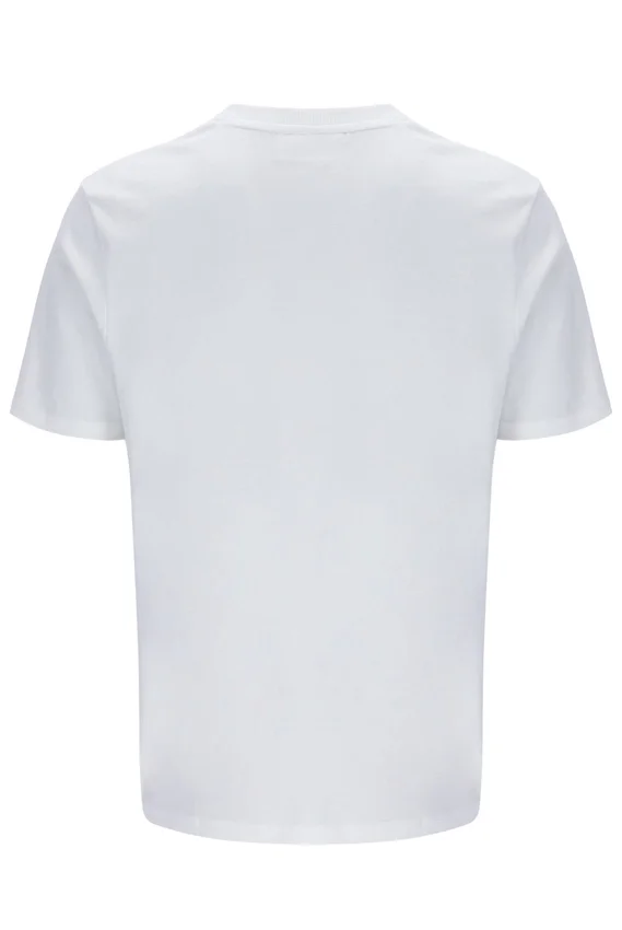 Camiseta blanca Mano con paneles cosidos