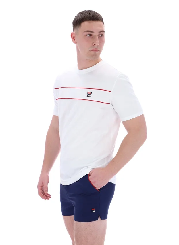 Camiseta blanca Williams con ribetes en contraste
