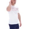 Camiseta blanca Williams con ribetes en contraste
