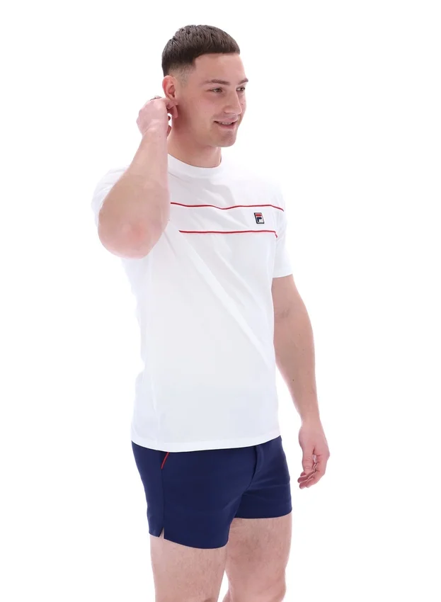 Camiseta blanca Williams con ribetes en contraste
