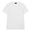 Camiseta casual de cuello redondo y pantalones cortos, color blanco