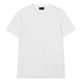 Camiseta casual de cuello redondo y pantalones cortos, color blanco