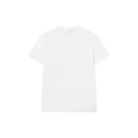 Camiseta casual de cuello redondo y pantalones cortos, color blanco