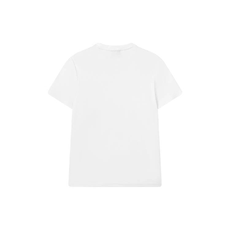 Camiseta casual de cuello redondo y pantalones cortos, color blanco