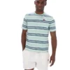 Camiseta Cesare con rayas teñidas en hilo en color Surf Spray