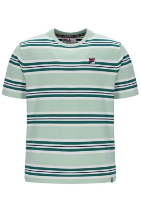 Camiseta Cesare con rayas teñidas en hilo en color Surf Spray