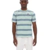 Camiseta Cesare con rayas teñidas en hilo en color Surf Spray