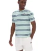 Camiseta Cesare con rayas teñidas en hilo en color Surf Spray