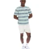 Camiseta Cesare con rayas teñidas en hilo en color Surf Spray