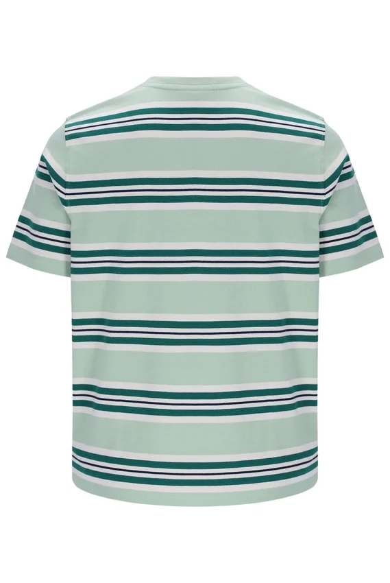 Camiseta Cesare con rayas teñidas en hilo en color Surf Spray