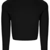 Camiseta con cremallera de un cuarto sin costuras Casa en negro