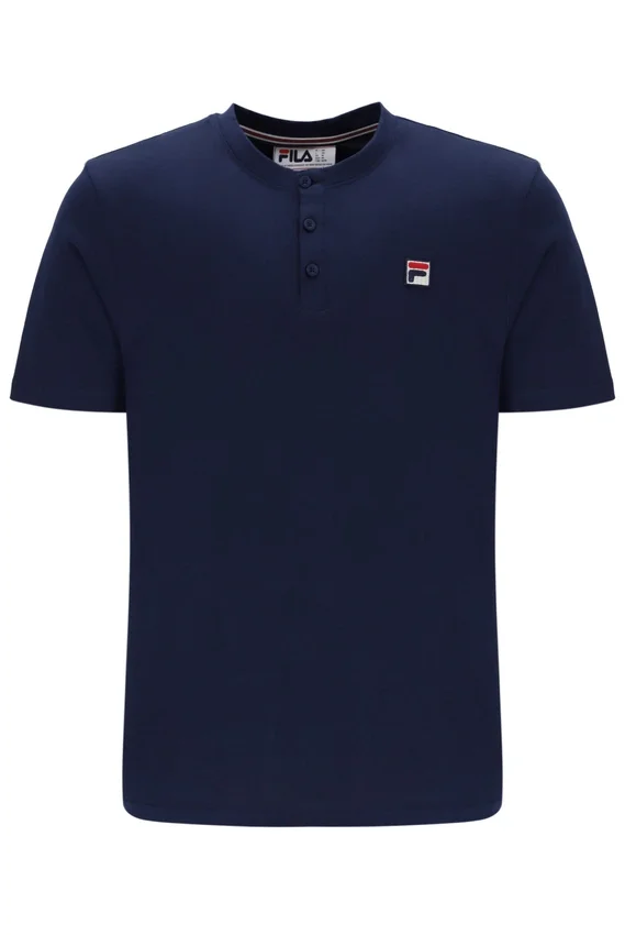 Camiseta con cuello Fila Valentino Essential en azul marino