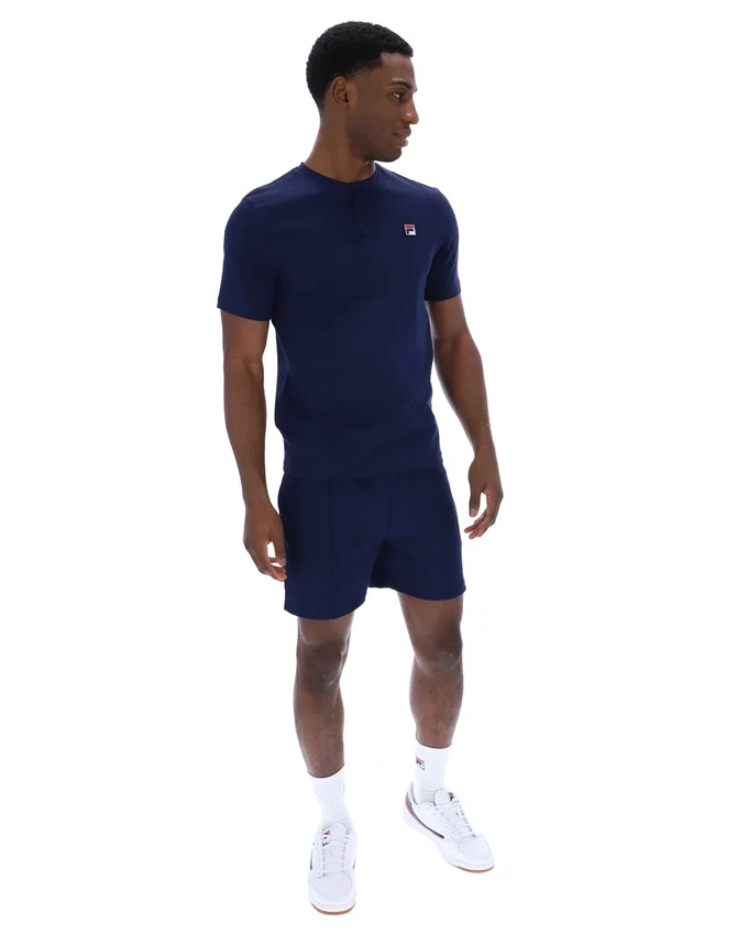 Camiseta con cuello Fila Valentino Essential en azul marino
