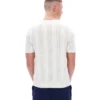 Camiseta Corrado con paneles de punto en color Gardenia
