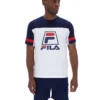 Camiseta Damon «Cut and Sew» en blanco