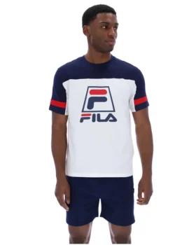 Camiseta Damon «Cut and Sew» en blanco