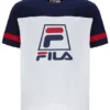 Camiseta Damon «Cut and Sew» en blanco