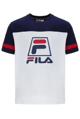 Camiseta Damon «Cut and Sew» en blanco