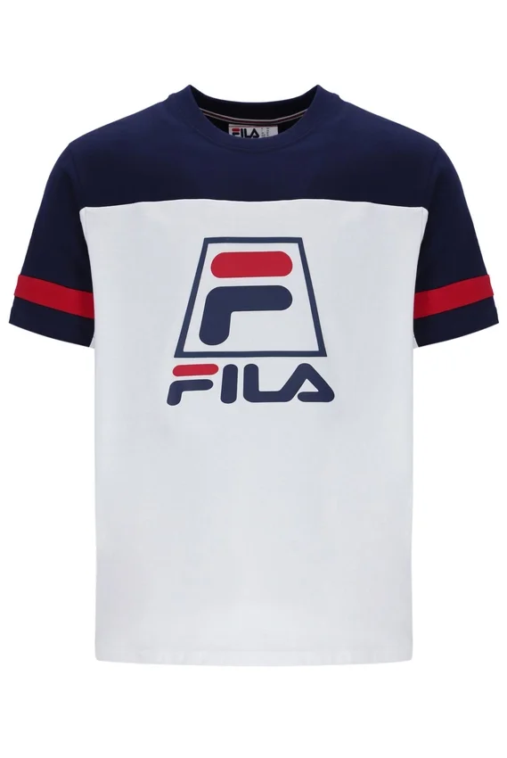 Camiseta Damon «Cut and Sew» en blanco