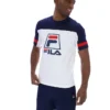 Camiseta Damon «Cut and Sew» en blanco
