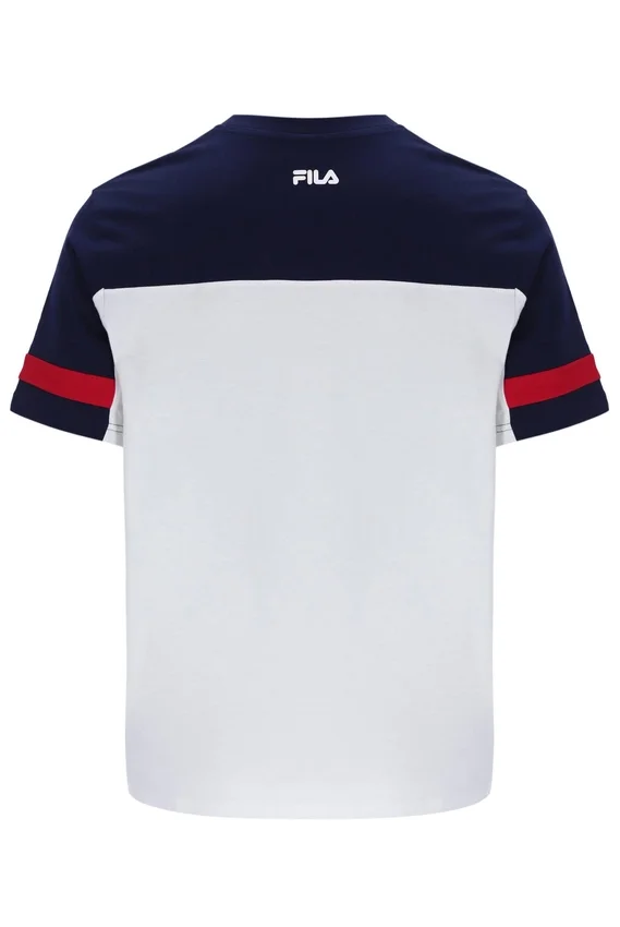 Camiseta Damon «Cut and Sew» en blanco