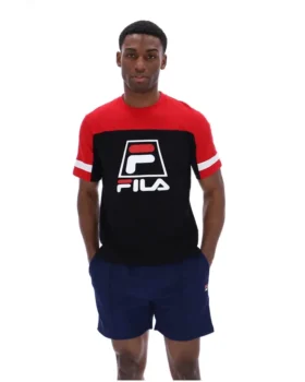 Camiseta Damon Cut and Sew en negro