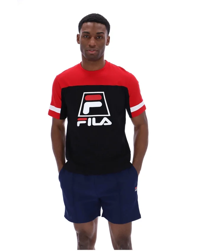 Camiseta Damon Cut and Sew en negro