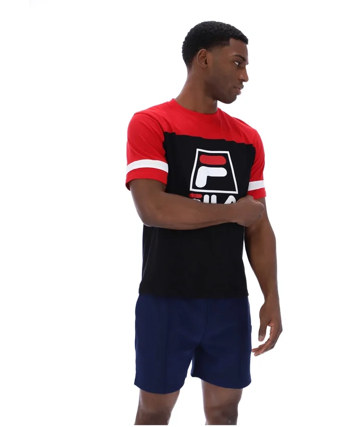 Camiseta Damon Cut and Sew en negro