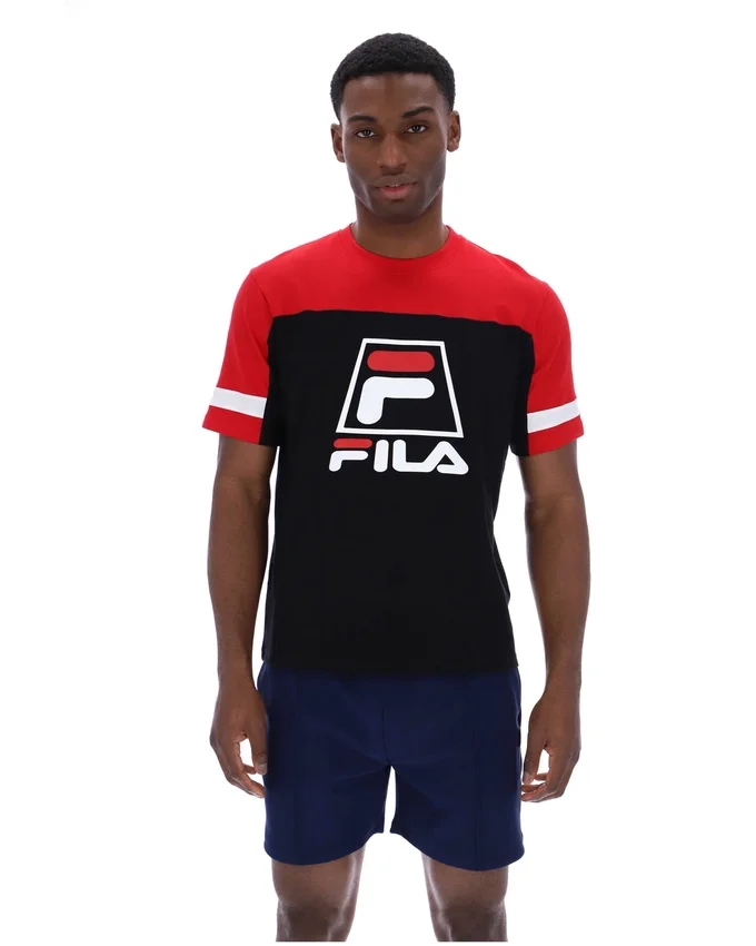 Camiseta Damon Cut and Sew en negro