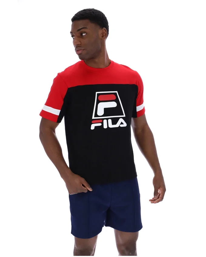 Camiseta Damon Cut and Sew en negro
