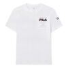 Camiseta de color liso con letras impresas «Blanca»