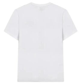 Camiseta de color liso con letras impresas «Blanca»