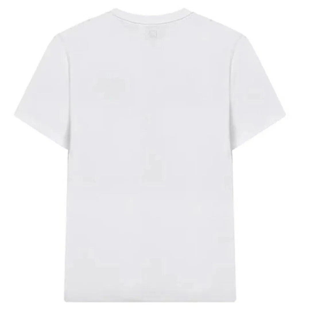 Camiseta de color liso con letras impresas «Blanca»