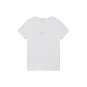 Camiseta de manga corta 2019 minimalista con bordado, color blanco