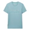 Camiseta de manga corta con estampado y detalles calados, verde