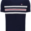 Camiseta de punto con rayas de malla Gerardo de Fila en azul marino