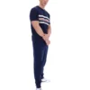 Camiseta de punto con rayas de malla Gerardo de Fila en azul marino