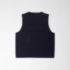 Camiseta de punto corta azul medianoche