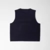 Camiseta de punto corta azul medianoche