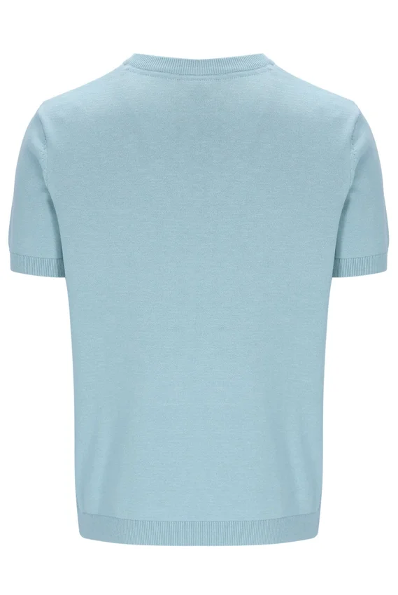 Camiseta de punto texturizado Don en azul Sterling