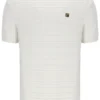 Camiseta de punto texturizado «Don» en color leche de coco
