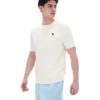 Camiseta de punto texturizado «Don» en color leche de coco