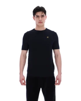 Camiseta de punto texturizado Don en negro