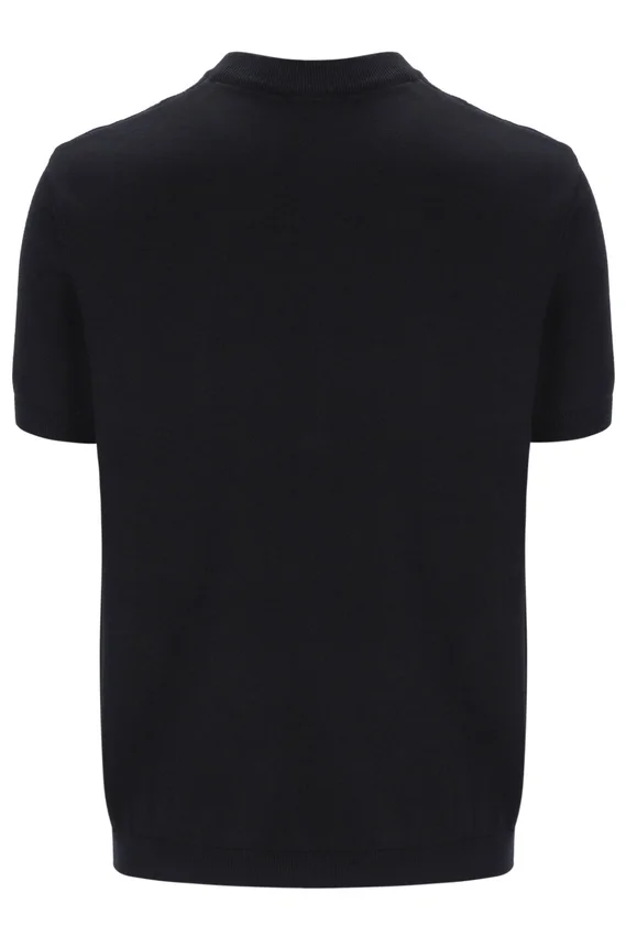 Camiseta de punto texturizado Don en negro